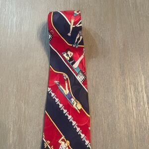 Vintage 1992 Nicole Miller "No Sweat Workout" Silk Tie Fitness Novelty Teacher